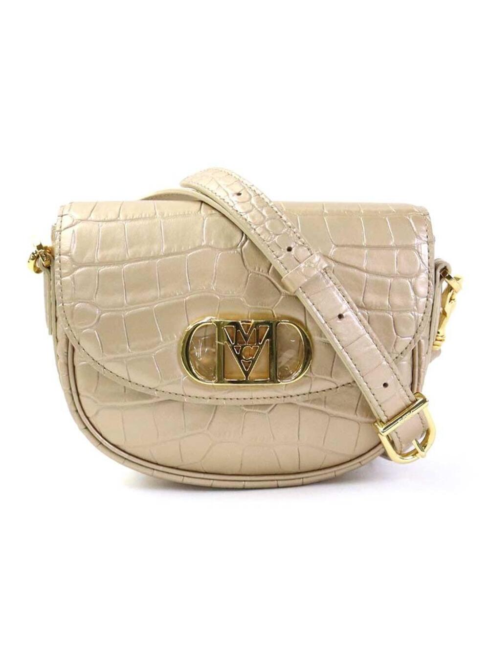 Auth Mcm Shoulder Bag Matte Gold #363527M41B